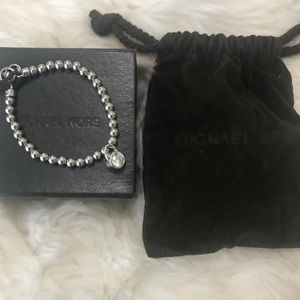 Michael Kors Silver Beaded Bracelet